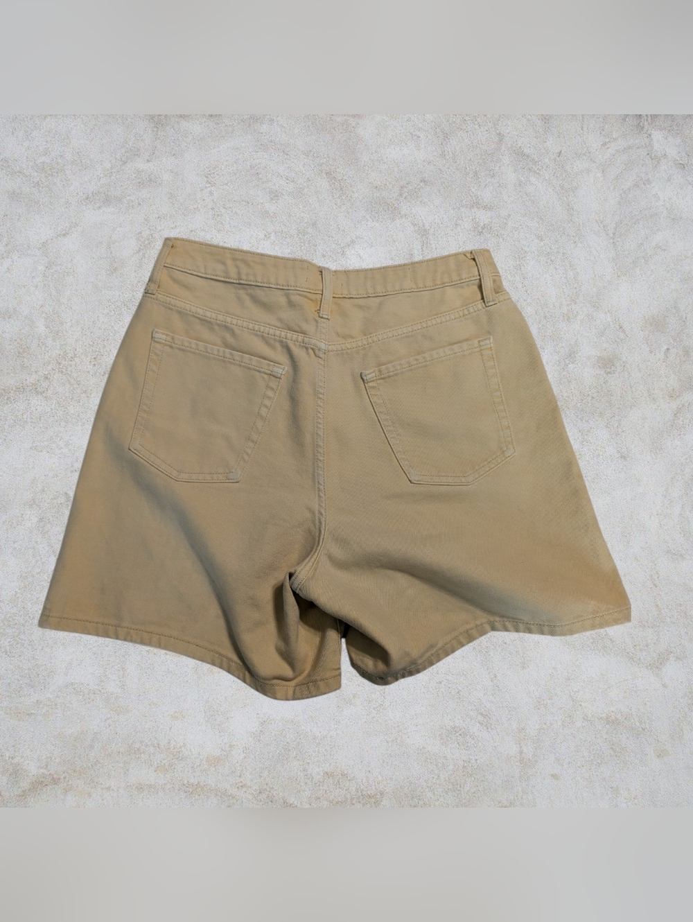 High-Rise Butter Yellow Denim Shorts - Picture 2 of 3